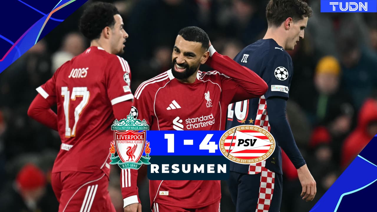 Liverpool es goleado en Anfield por PSV y podría quedarse sin DT