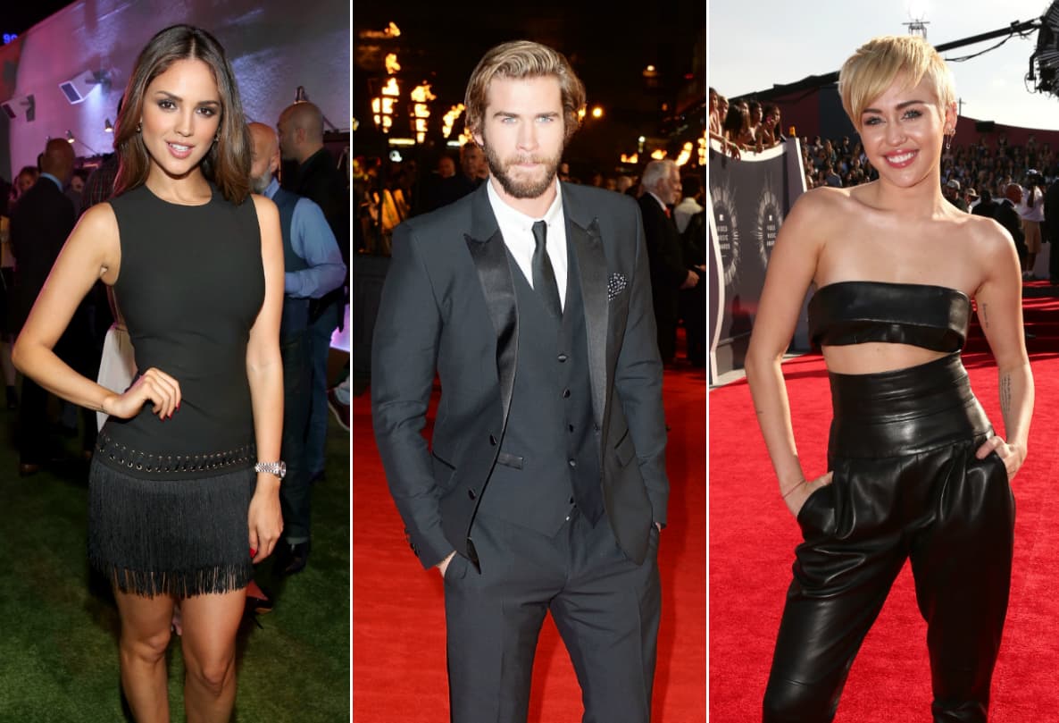 En algún momento el caso de Miley Cyrus y la cantante Eiza González que se disputaron el amor de Liam Hemsworth.