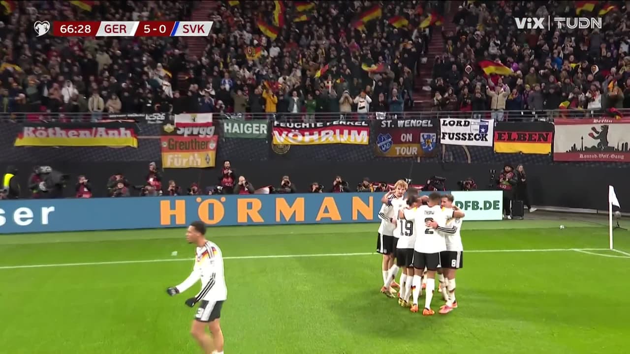 ¡Manita en Leipzig! ¡Gol de Alemania! Baku acababa de entar y ya marcó gol