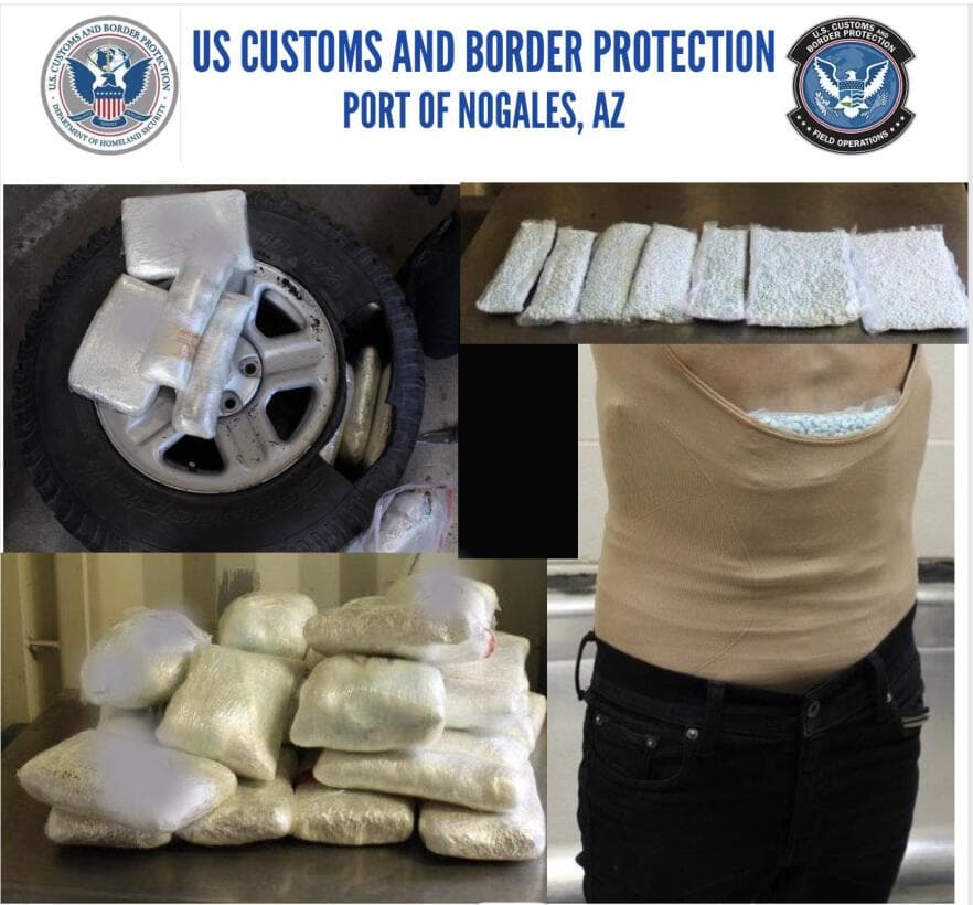 Ya sea de una manera u otra, los traficantes han recurrido a escondites variados en su intento de llevar la droga. Tal fue el caso de las 166,000 
<a href="https://www.univision.com/local/arizona-ktvw/fentanilo-phoenix-arresto">pastillas de fentanilo escondidas dentro de un neumático</a> de repuesto, o en la faja que una persona usaba en su cuerpo