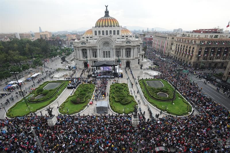 Vista aérea del Palacio de Bellas Artes