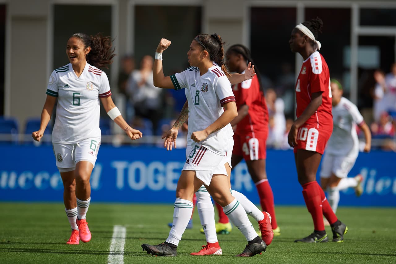 Con goles de Liliana Mercado, Stephany Mayor, Kiana Palacios, Jimena López y doblete de Renae Cuéllar, México gole y continúa con su paso perfecto rumbo a Tokio 2020.