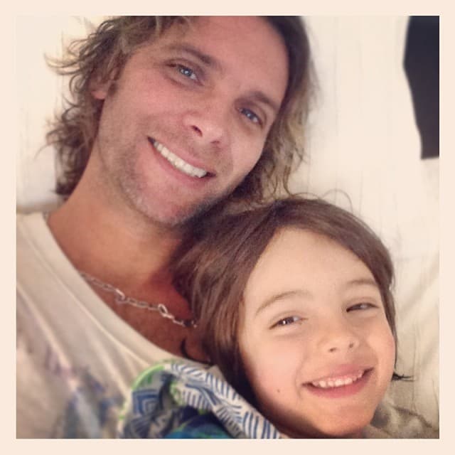 El pequeño Santino es hijo de Patricio Borghetti y de la actriz Grettell Valdez.