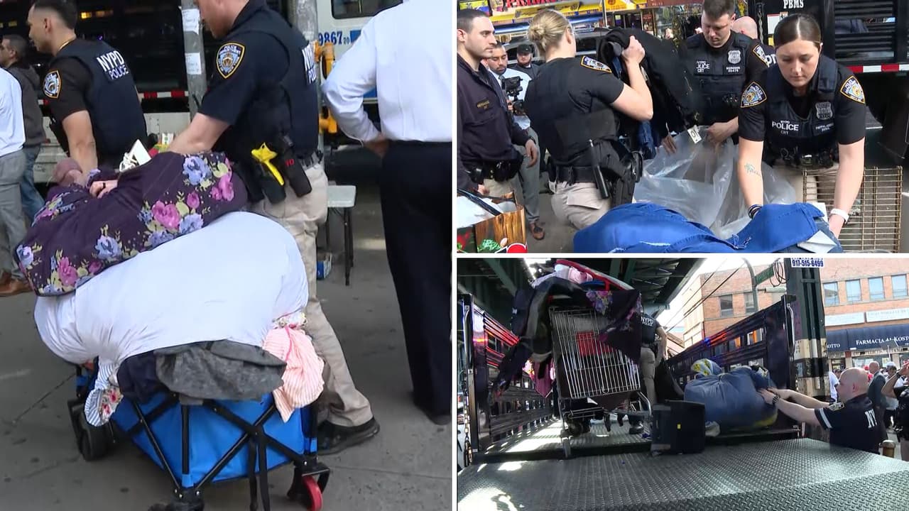 Policía realiza operativo y decomisa mercancía a vendedores ambulantes en Queens