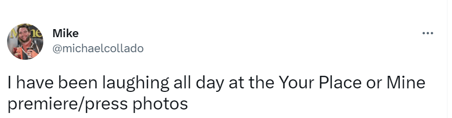 Reacción de fan a imágenes de Ashton Kutcher y Reese Whiterspoon en la 'premiere' de 'Your Place or Mine'
