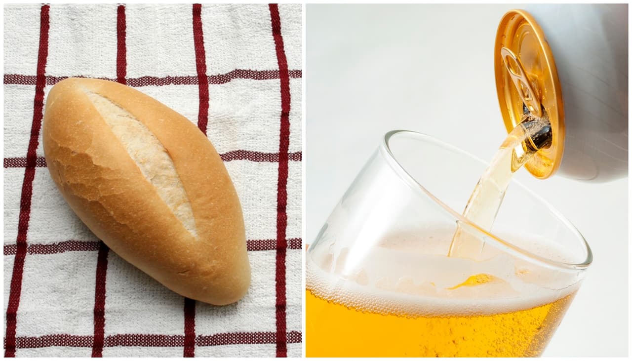 Beber uma lata de cerveja é o mesmo que comer um pão francês? Número de calorias é igual