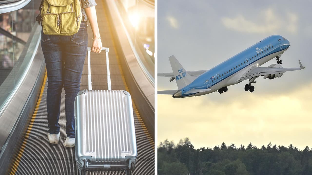 La mujer arribó al avión sin saber que bajaría con una pequeña compañía