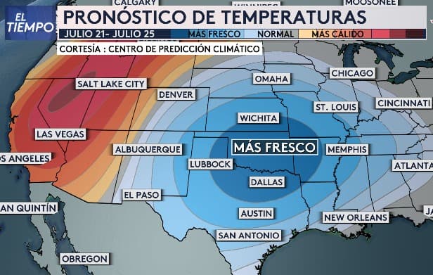 Nuestra región se encuentra en un área donde
<b>el estado del tiempo se sentirá más fresco</b>, algo inusual para esta época del año.