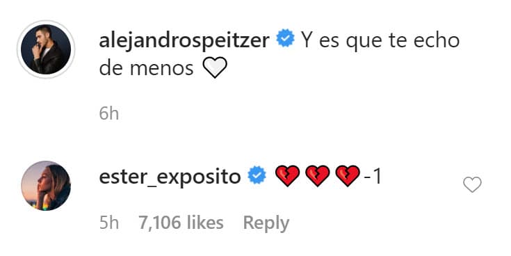 Minutos más tarde, Ester respondió con tres emoticonos de 
<b>corazones rotos</b>.
<br>