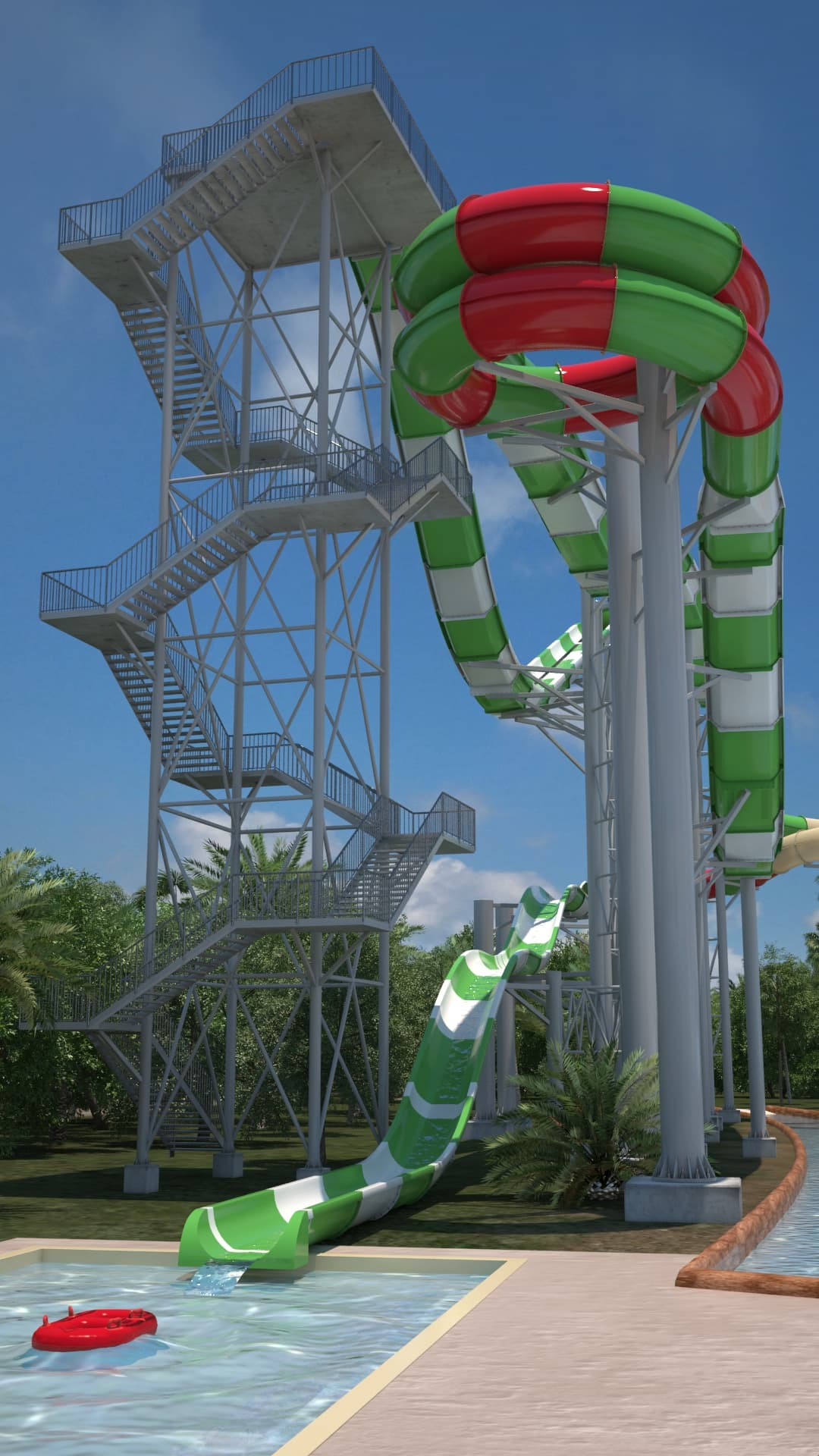 El tobogán fue nombrado "Massiv", una palabra alemana que traduce Masivo.