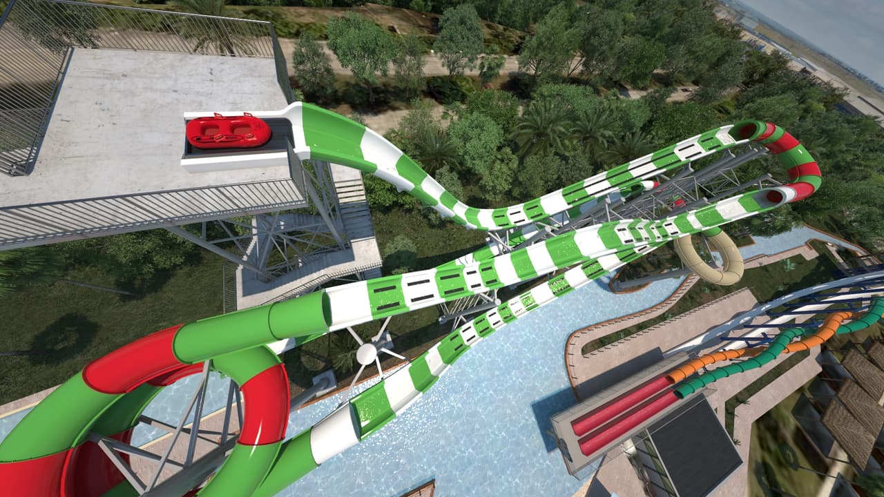 Así luce el tobogán desde las alturas.