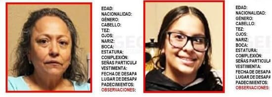 Las dos desaparecidas.