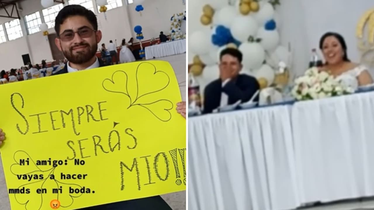 Hombre se declara al novio en plena boda y así reacciona la esposa.