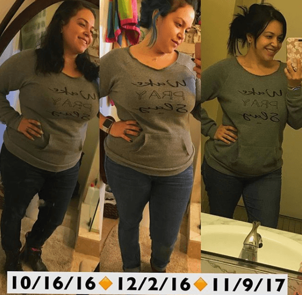 Jacqueline afirmó que desde el momento en que decidió modificar sus hábitos a la fecha ha bajado 55 libras (25 kilos).