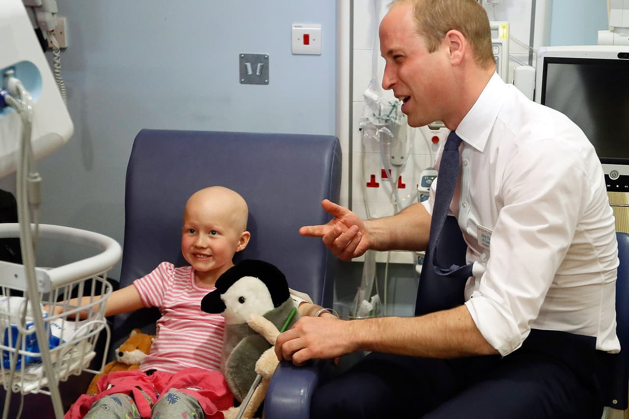 La tierna reacción de una niña con leucemia al conocer al Príncipe William