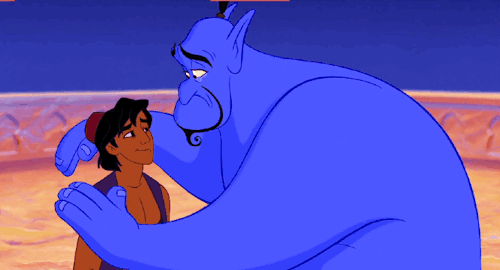 El Genio de 'Aladdin', en un emotivo abrazo.