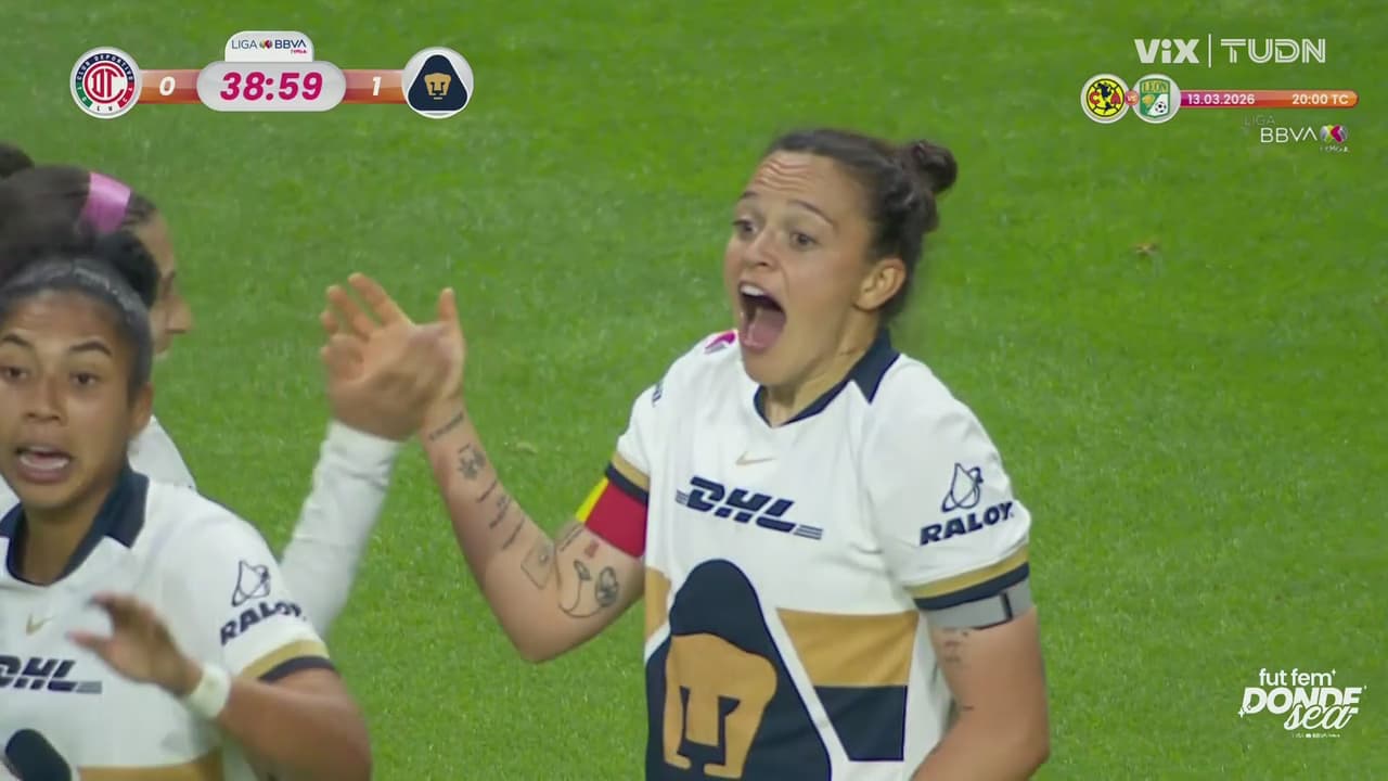 ¡Gool de Pumas! Stephanie Ribeiro remata en media chilena