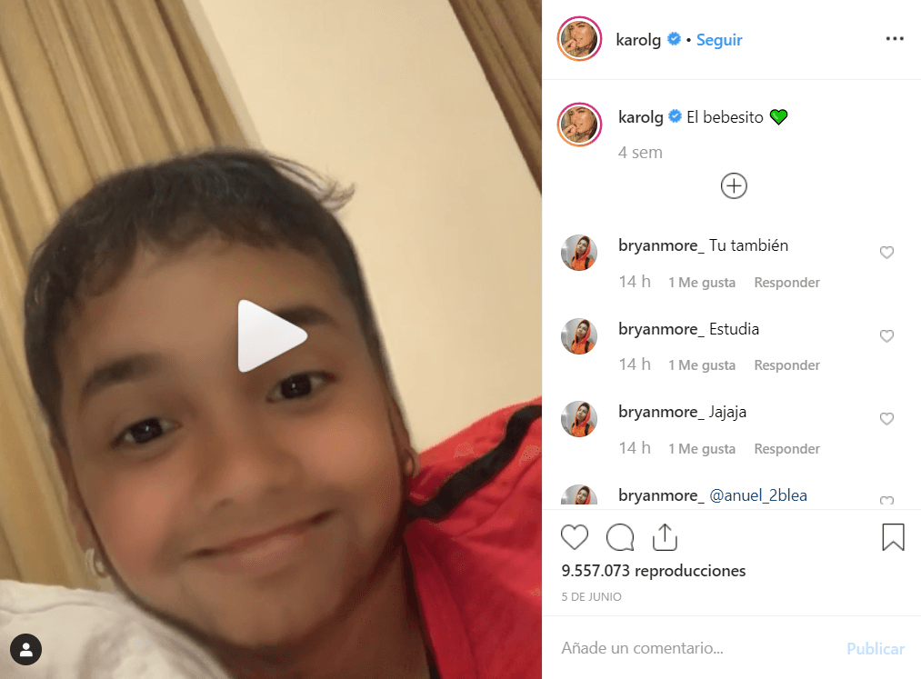 En estas publicaciones llama la atención que uno al otro se hacen llamar bebecitos. Lo que salta a la vista de los usuarios de Instagram no es la ternura del apodo sino el error ortográfico con el que siempre lo han escrito. Ambos lo hacen con 's' en lugar de 'c'.