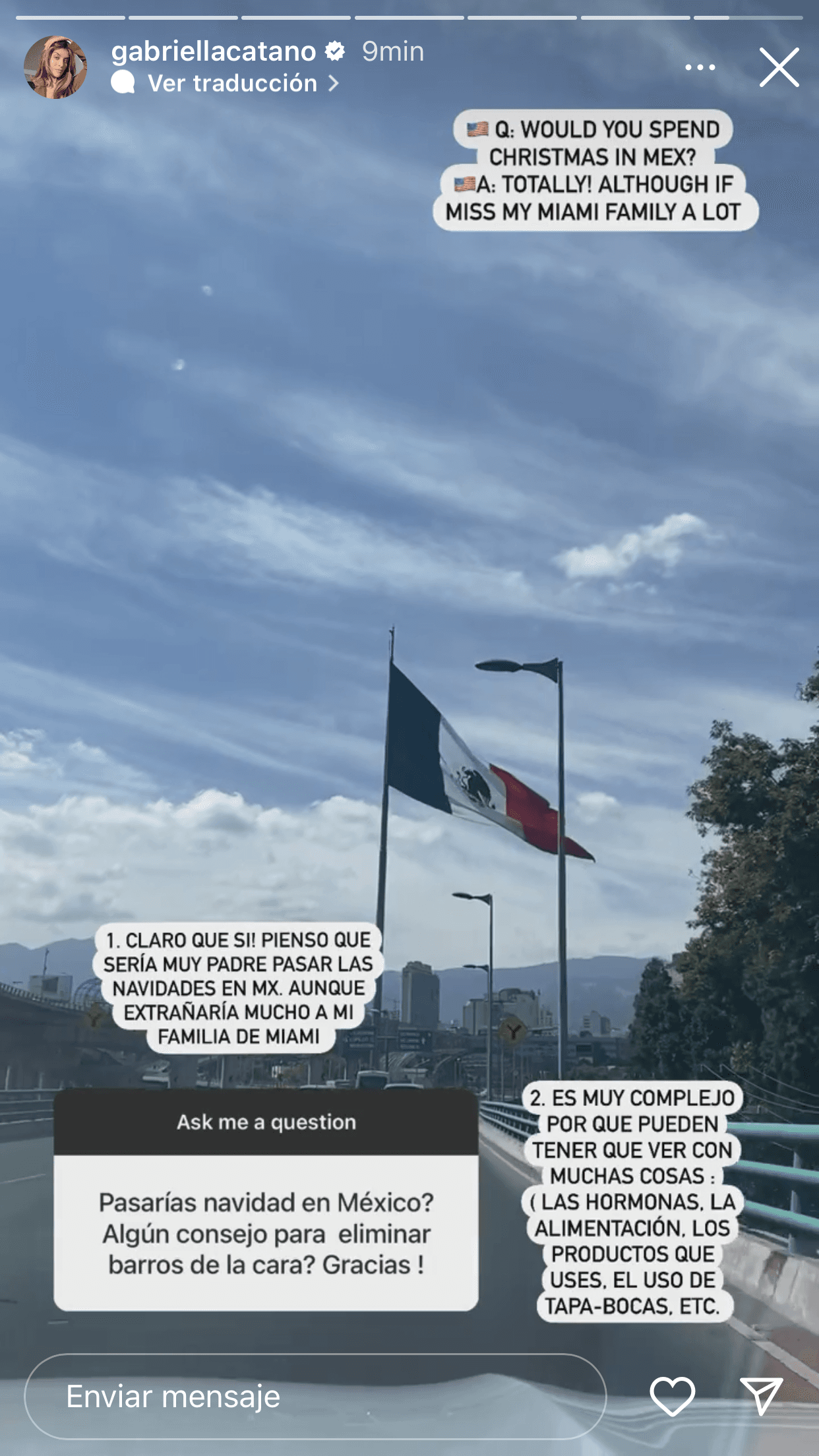 “Claro que sí, pienso que sería muy padre pasar las navidades en MX, aunque extrañaría mucho a mi familia de Miami”, apuntó la joven.