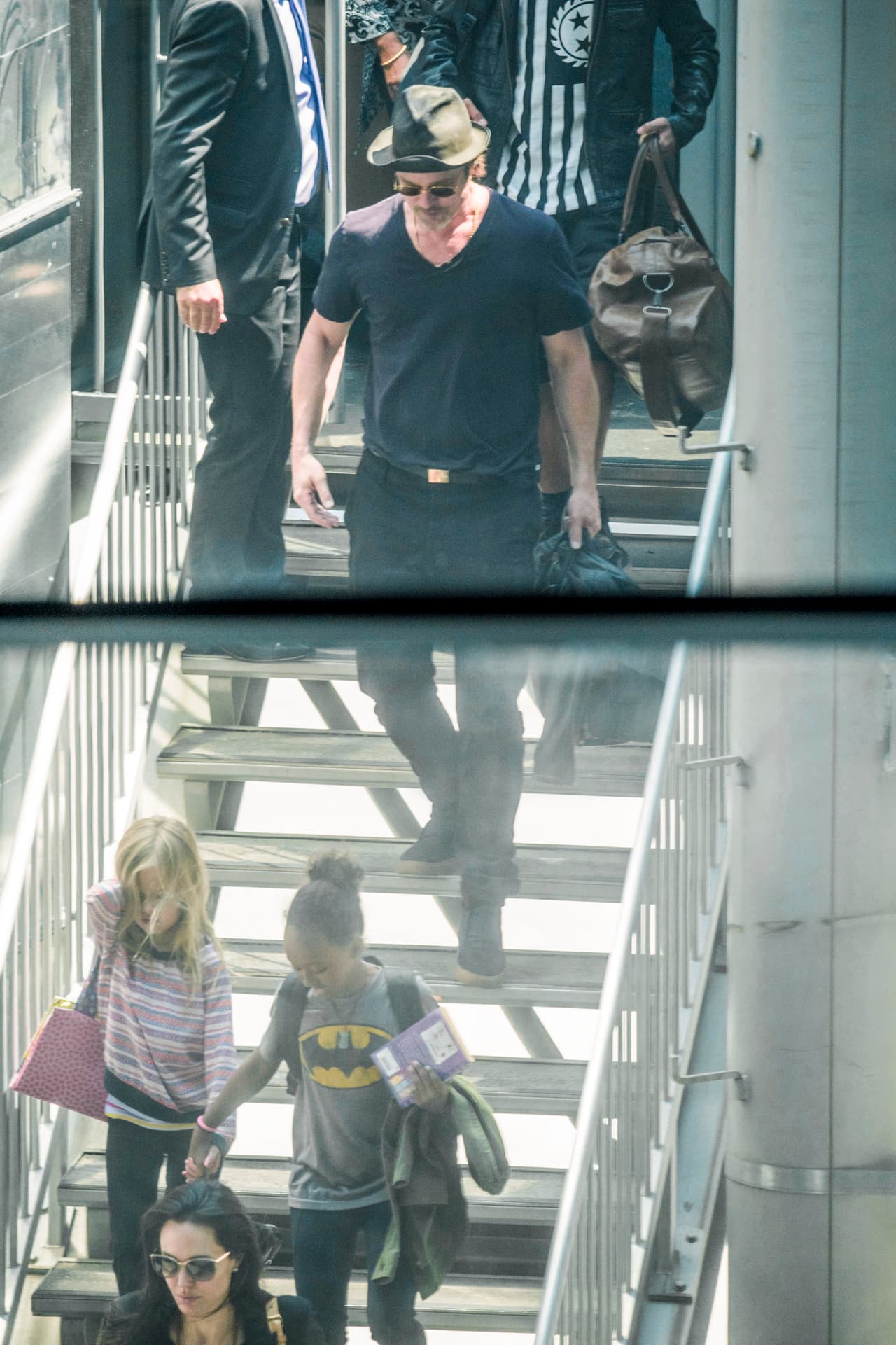 Todos los hijos de Brad y Angelina los acompañaron.