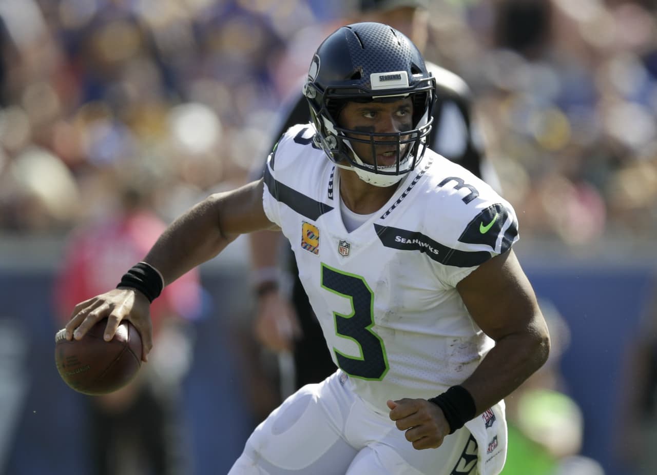 Russell Wilson tuvo un partido discreto, pero efectivo, con 198 yardas, un pase de touchdown y uno interceptado.