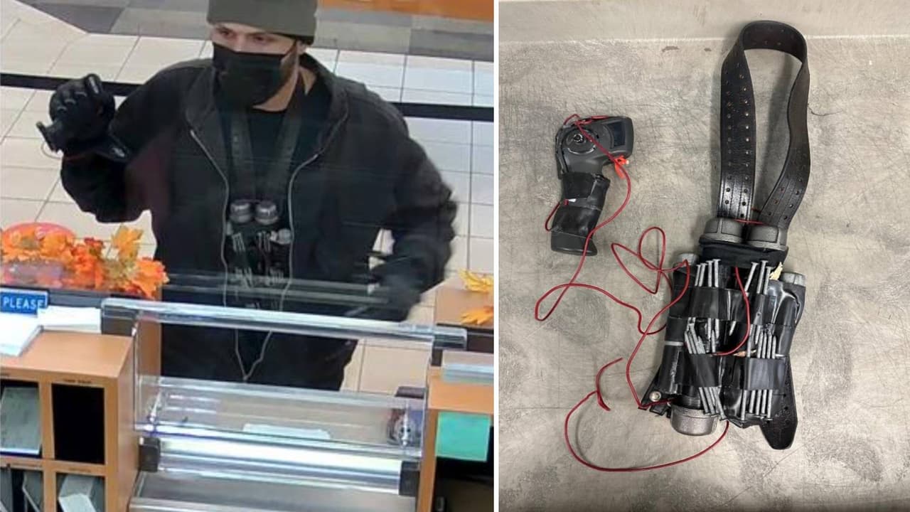 Usaba una bomba en el pecho para robar bancos en Sacramento; ya fue detenido