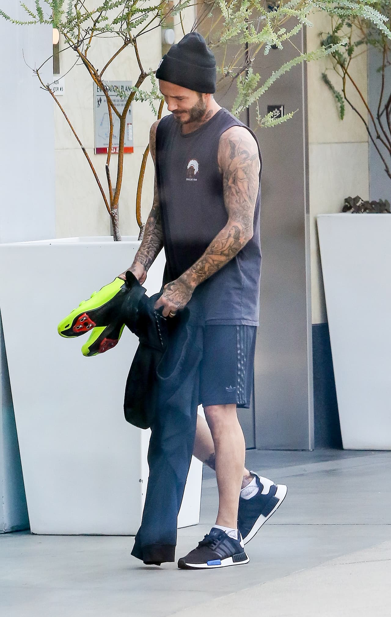 Ahora sí, sin pants y tras sudar seguramente largo rato.