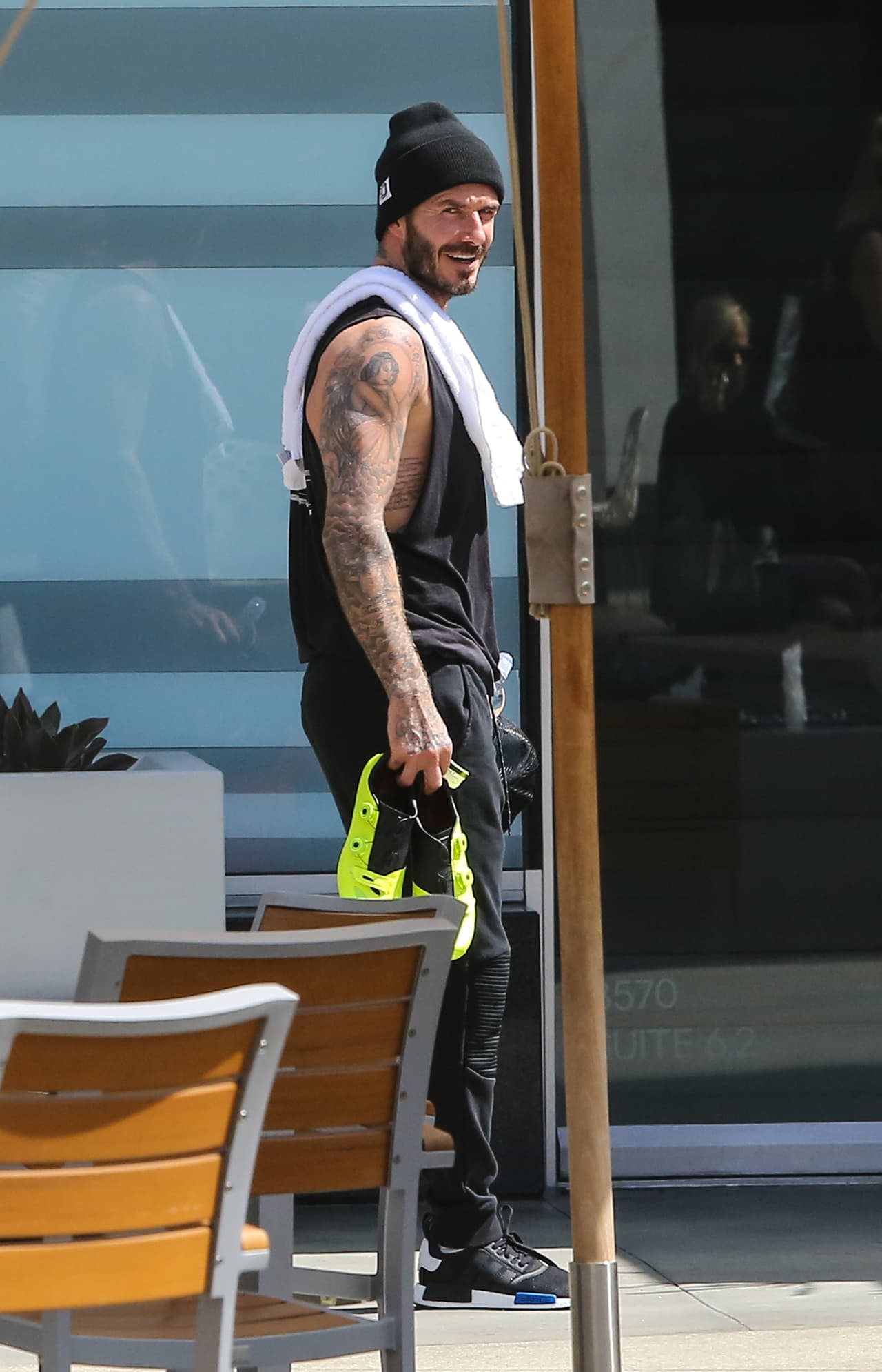 David optó ir a un gimnasio familiar.