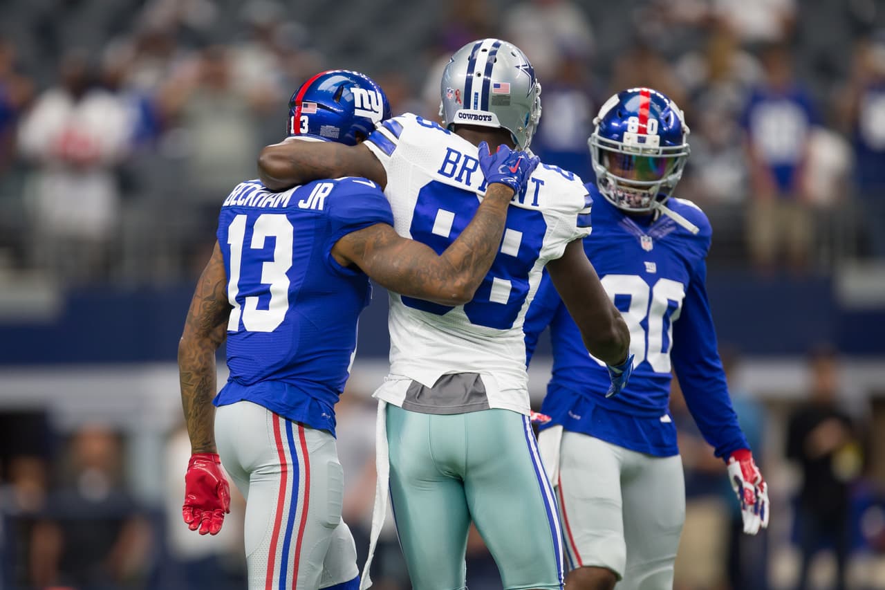 Odell Beckham y Dez Bryant juntos harían en los Giants una de las mejores mancuernas de receptores de toda la NFL.