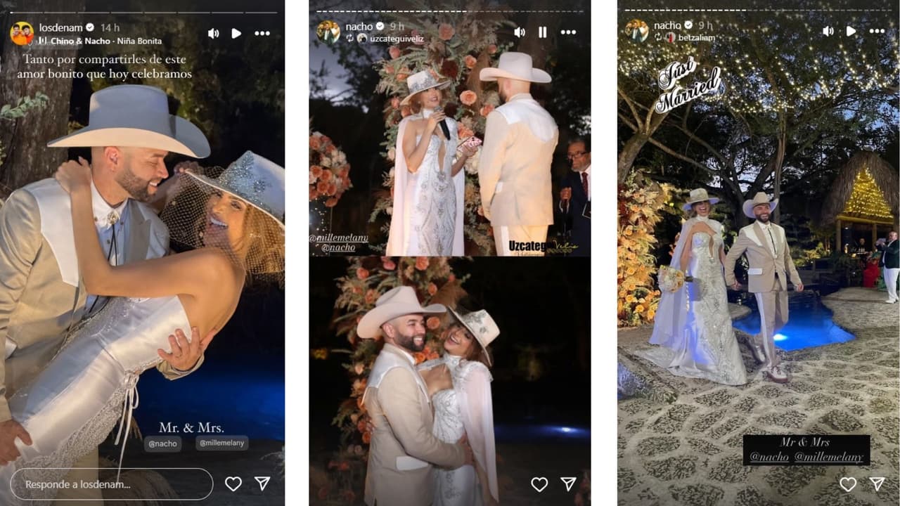 Nacho y Melany Mille se casaron tras cinco años de relación.