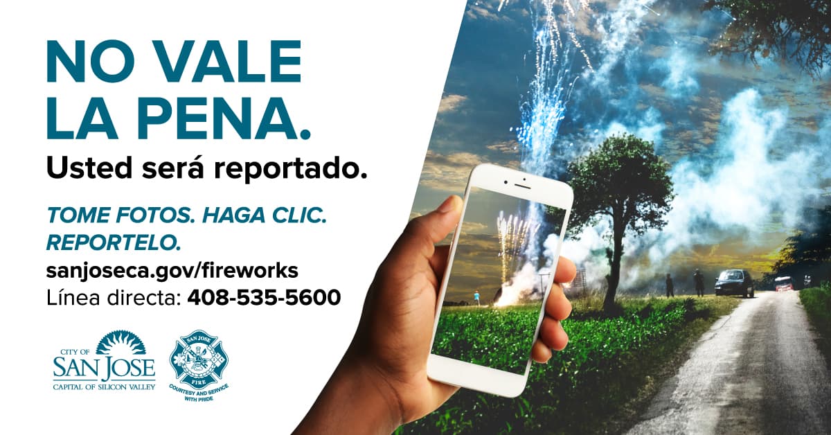San José lanza una nueva herramienta en línea para denunciar el uso ilegal de fuegos artificiales