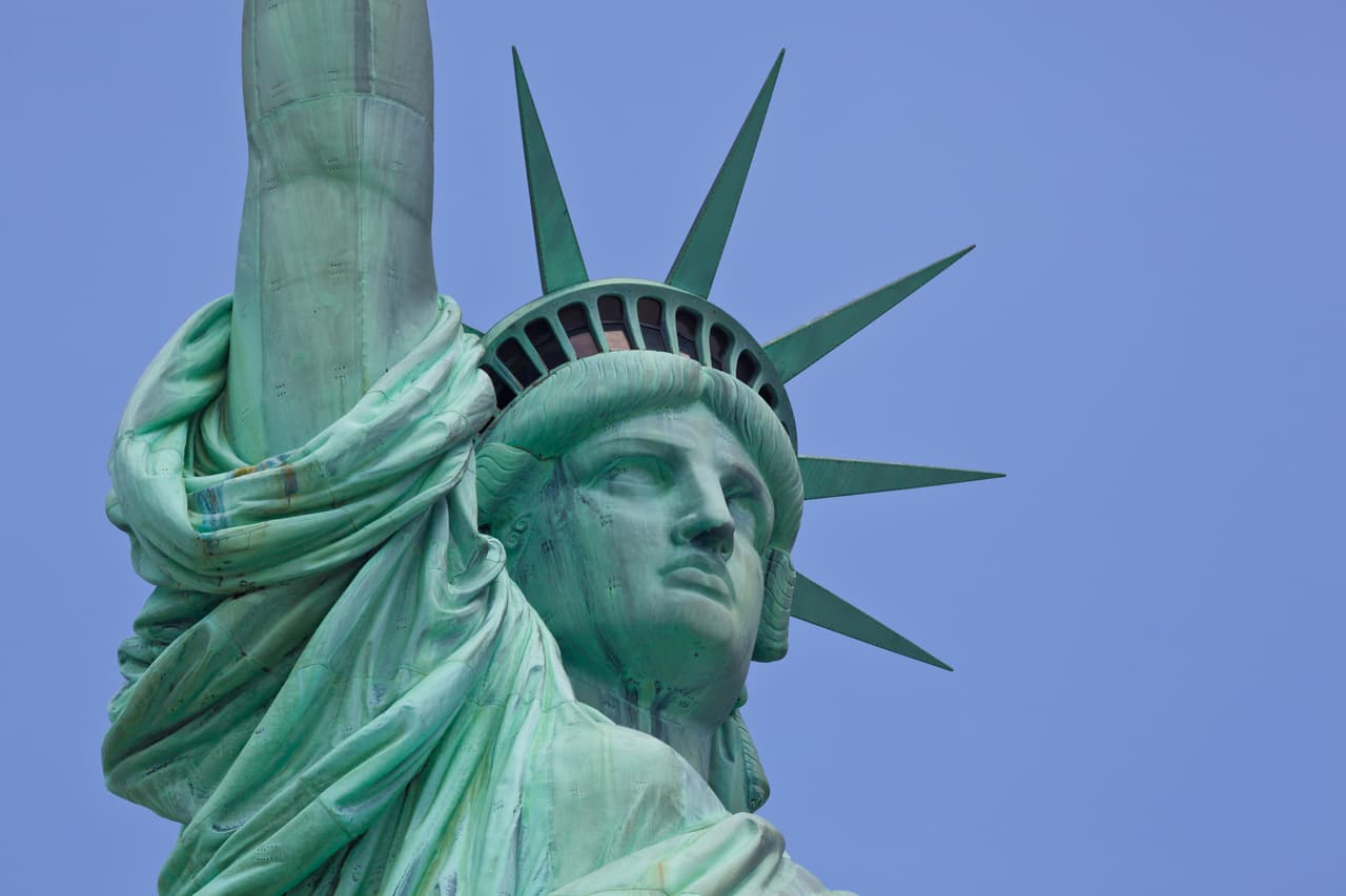 La estatua le costó a los franceses un estimado de 250,000 dólares (más de 5.5 millones en dinero de hoy). Era originalmente de color cobre, pero a lo largo de los años ha tenido un proceso de cambio de color natural llamado patinamiento, que le dió su tono azul verdoso actual.
<br>