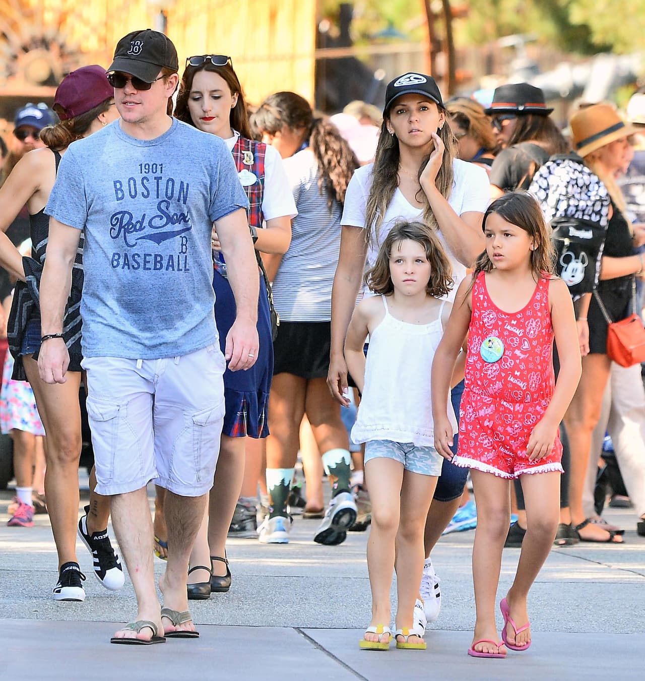Fueron a celebrar el cumpleaños de una de sus hijas, Gia.