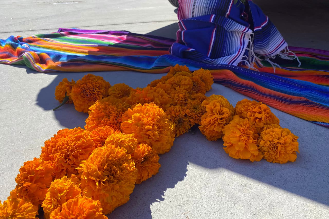 La celebración se caracteriza por el uso del cempasúchil, una flor de la temporada cuyo aroma, según la tradición, guía a las almas de los difuntos en el camino hacia la ofrenda que les espera en el mundo de los vivos.