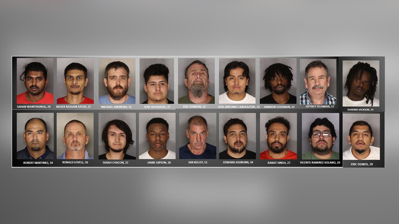 Arrestan a 18 hombres, incluido un exentrenador de preparatoria, en un operativo contra depredadores sexuales