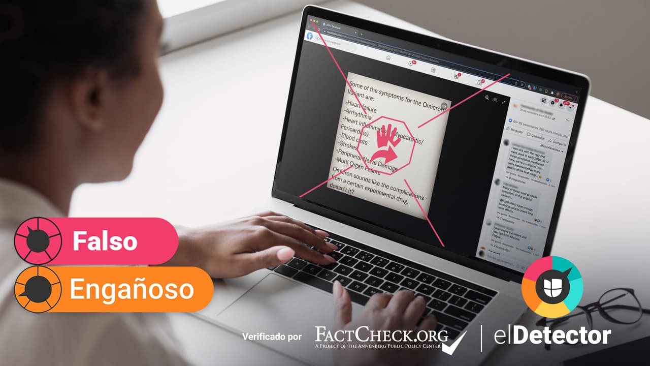 ¿Los “síntomas” de ómicron son causados por las vacunas contra el covid-19?