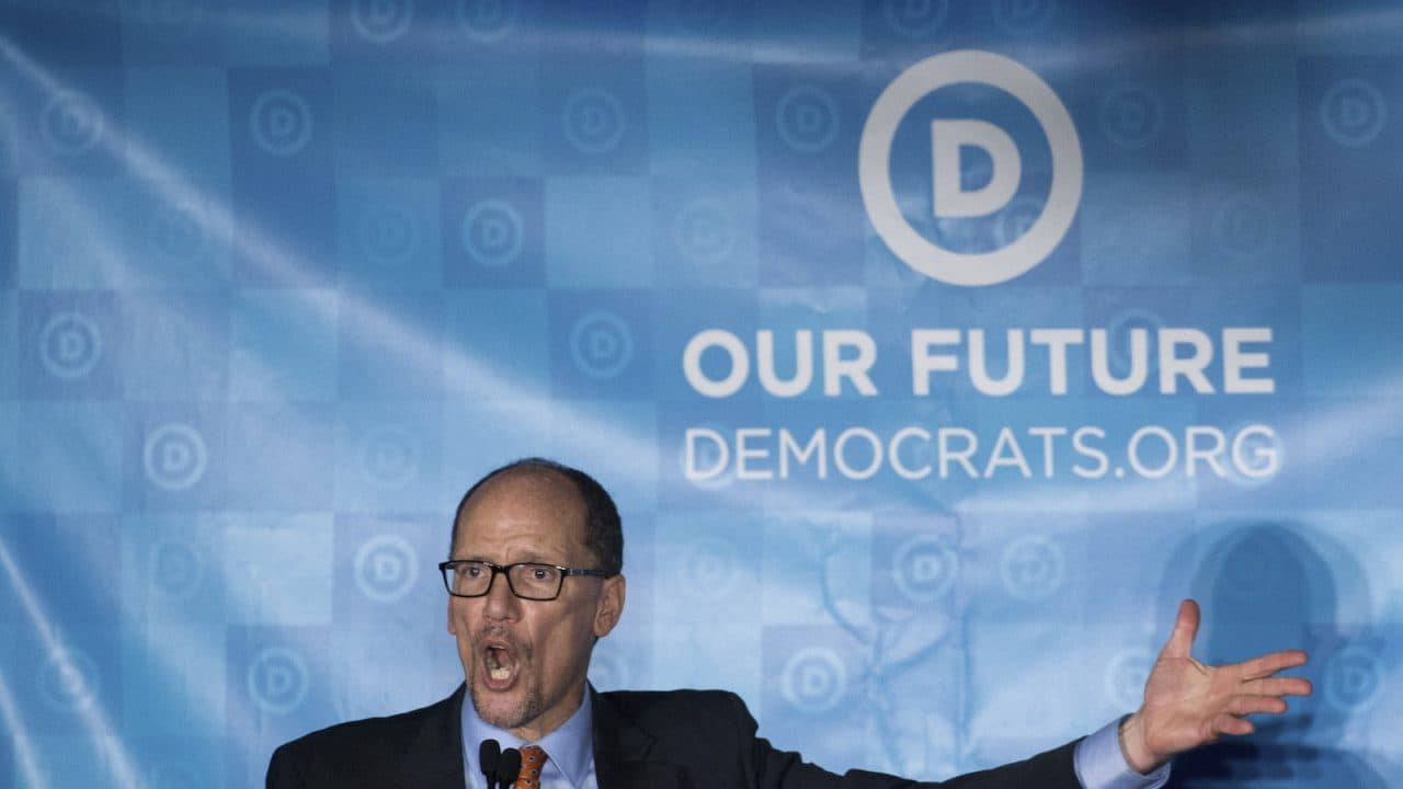 Tom Pérez after his election at the new head of the Democratic Party