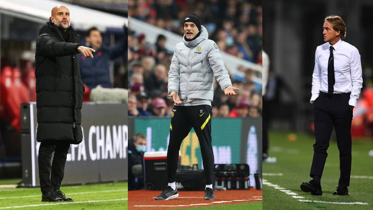 Guardiola, Tuchel y Mancini lucharán por el premio a mejor entrenador