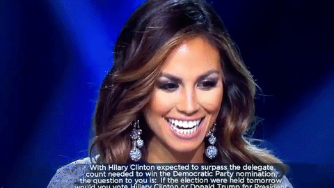 La (impertinente) pregunta que pretendía hacer que Miss Hawaii eligiera entre Clinton o Trump