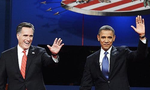 Octubre 3- El primer debate presidencial entre el presidente de Estados Unidos, el demócrata Barack Obama, y el aspirante republicano Mitt Romney da la victoria, según los medios de comunicación norteamericanos, a este último.