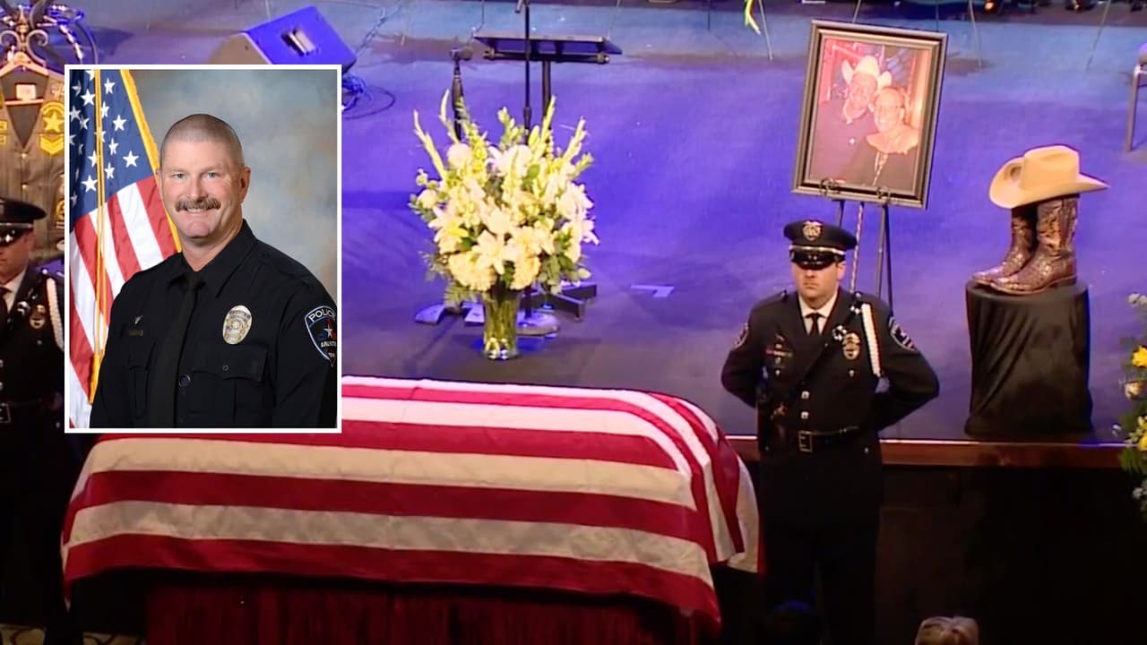 Despiden en funeral a agente motorizado de Arlington que murió tras ser atropellado