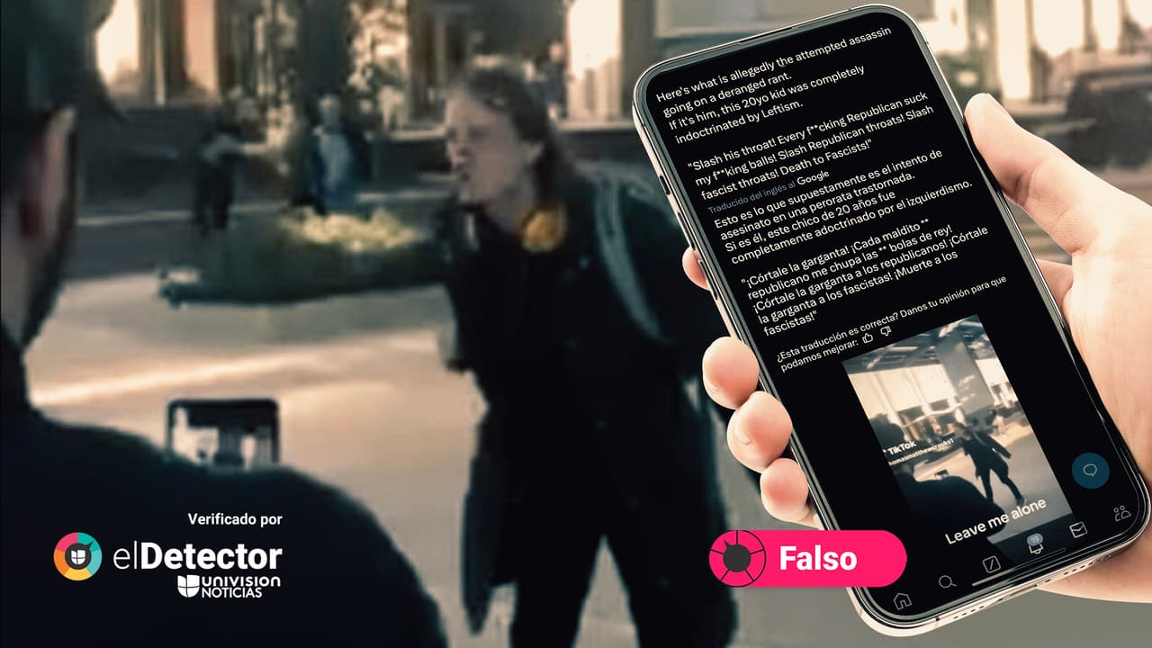 Ese hombre gritando contra los republicanos en un campus universitario no es Thomas Matthew Crooks 