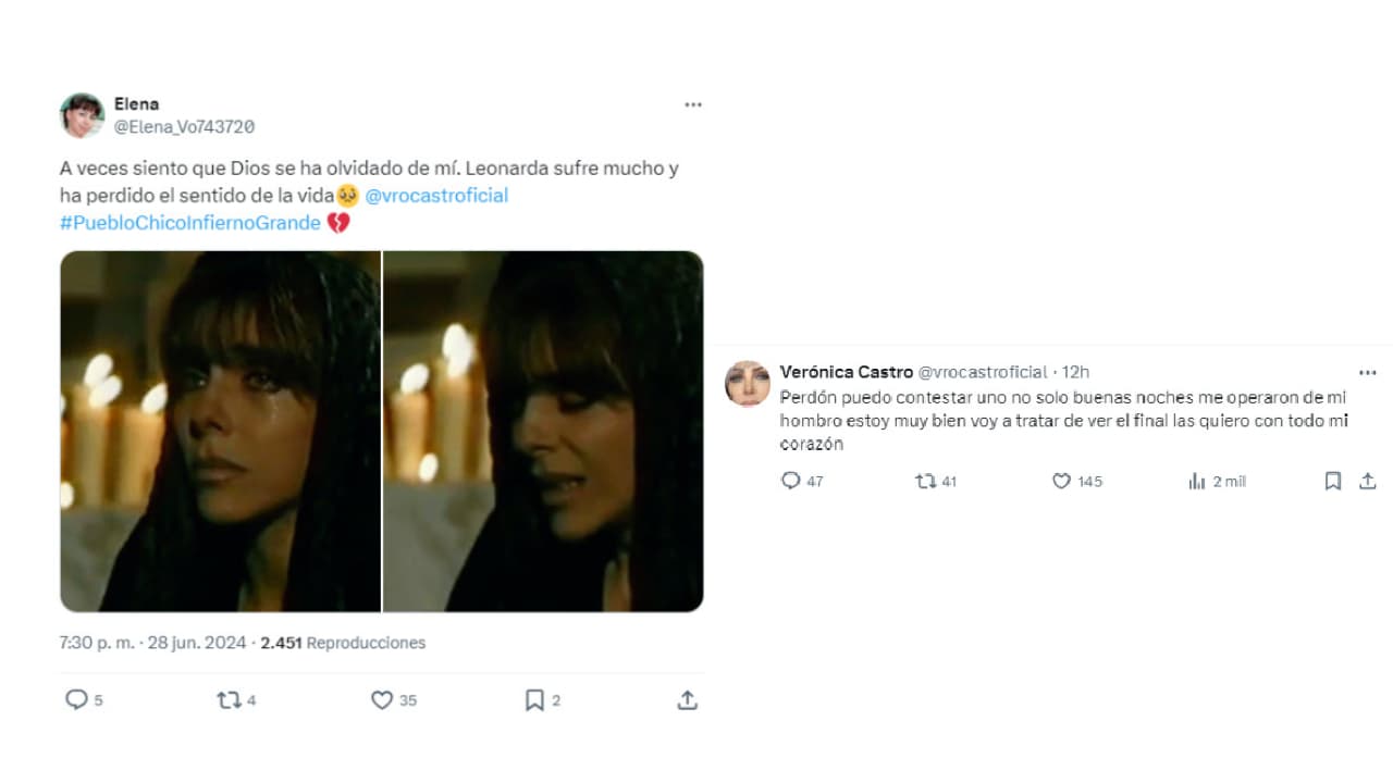 Verónica Castro habla sobre su salud.