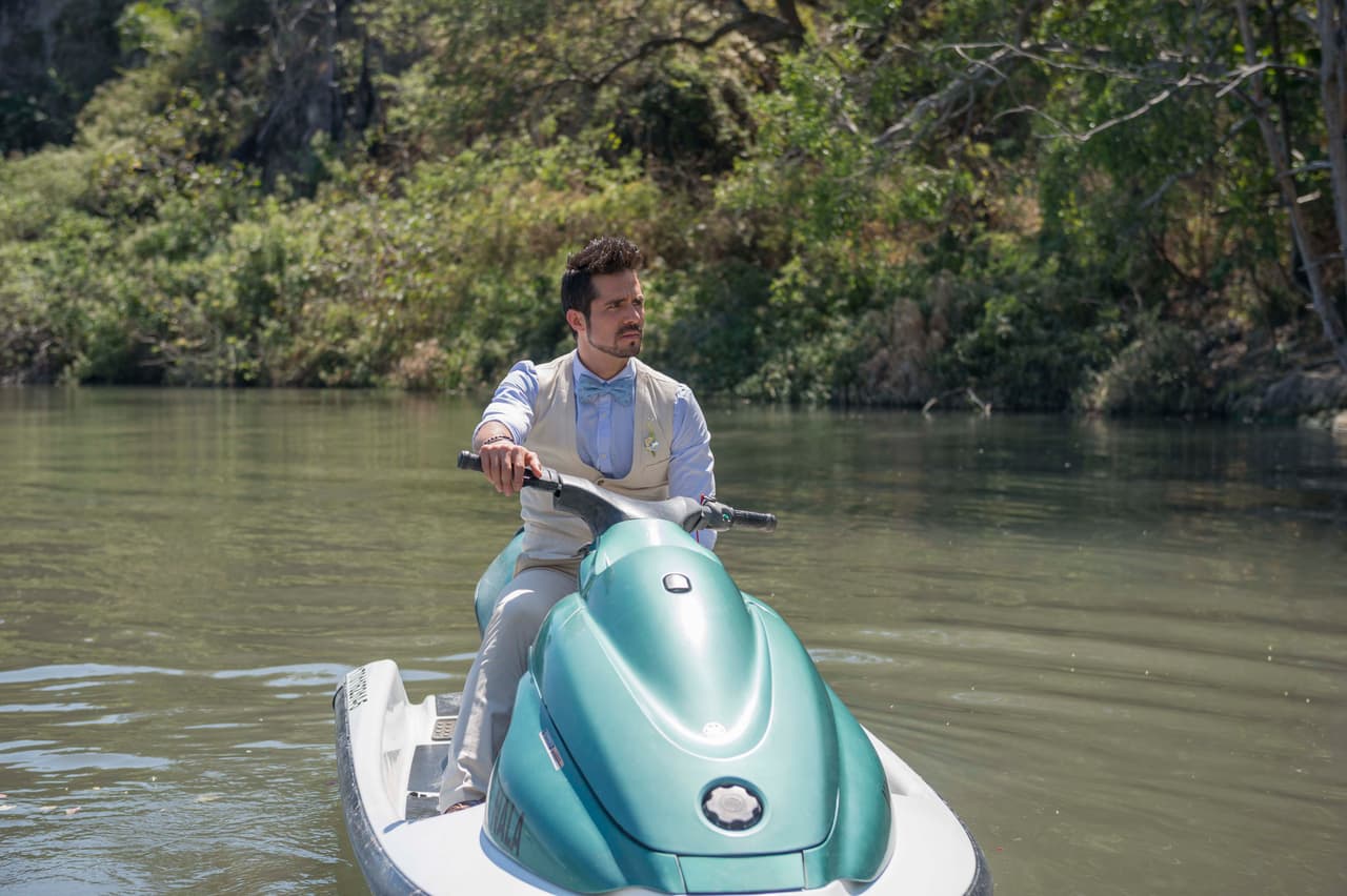 ¡Así llegó al altar!