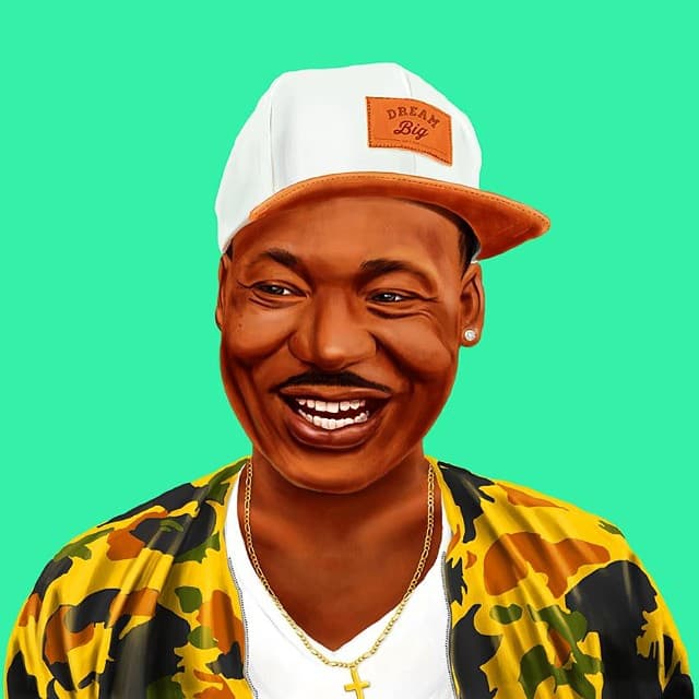 Es como si Martin Luther King se hubiera internado en el armario del cantante Pharell Williams.