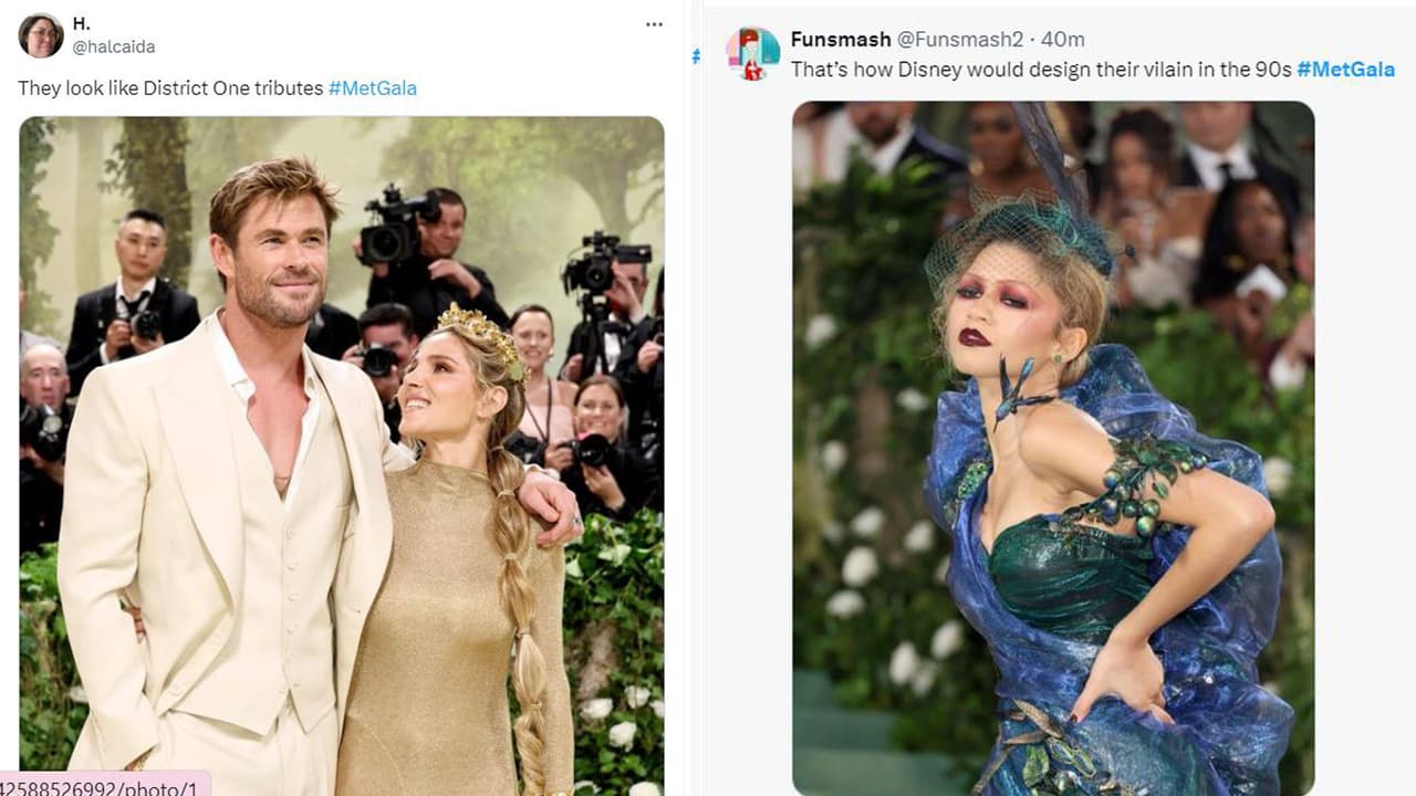 Chris Hemsworth y Zendaya en los memes de la Met Gala 2024