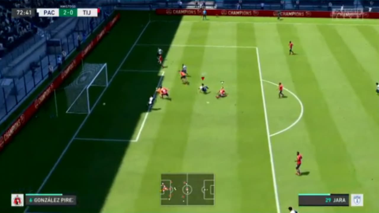 En el futbol virtual, Romario Ibarra, representante de Pachuca, goleó 3-0 a Leandro González y los Xolos de Tijuana.