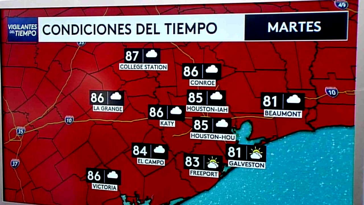 Pronóstico del tiempo hoy en Houston: Ambiente húmedo y cálido; el termómetro alcanzará 85 °F
