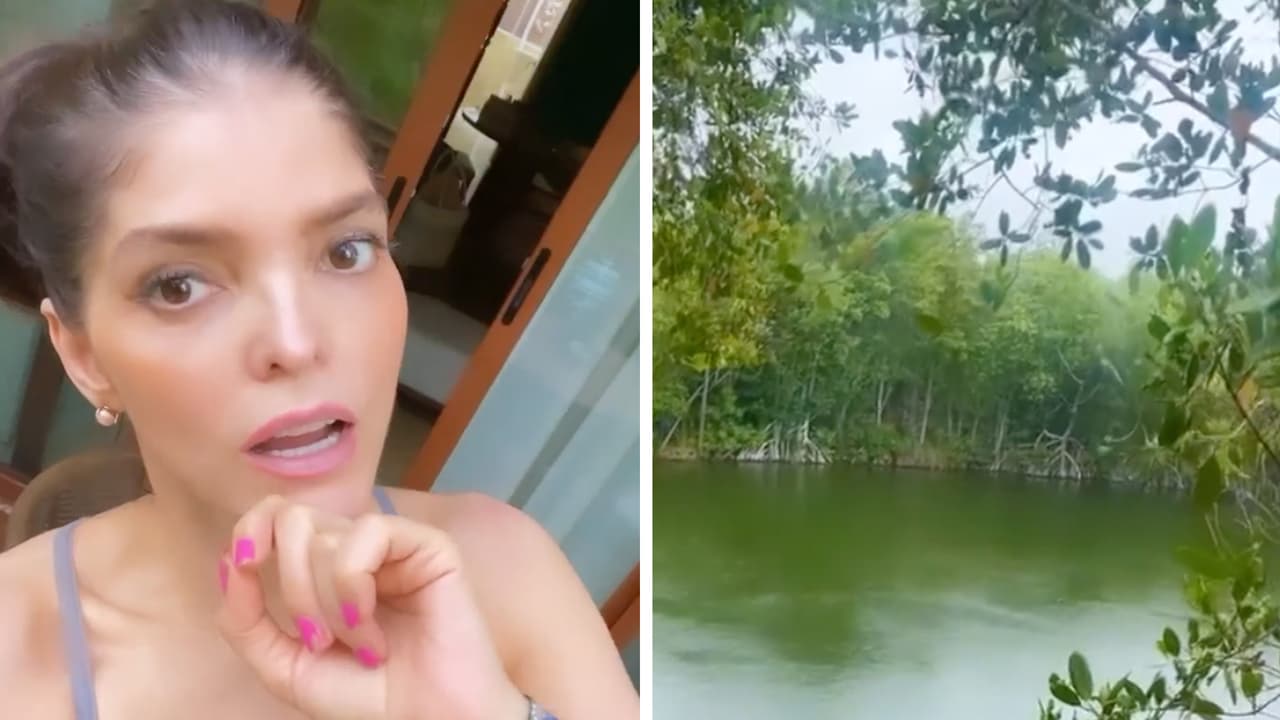 ¿Se asustaron? Ana Bárbara y su amiga Rosela tuvieron un encuentro con cocodrilos que les dio un tremendo susto