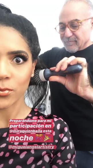Horas antes del show, Francisca se preparó para estar perfecta ante las cámaras del reality de baile.